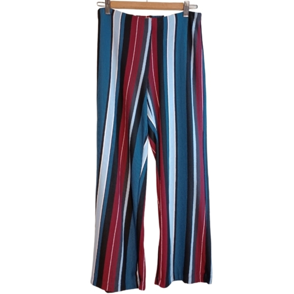 NWT Urban Outfitters Striped Sz S Wide Leg Cropped Pants - Picture 2 of 10